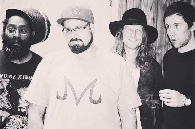 Photo of Lester Clayton the band, with Lester Clayton on the far right.